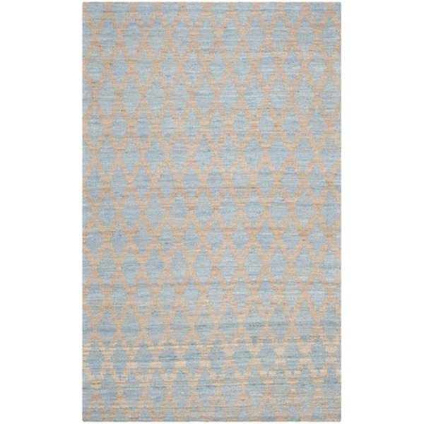 Safavieh Cape Cod Hand Woven Rectangle Rug- Light Blue - Gold- 8 x 10 ft. CAP413A-8